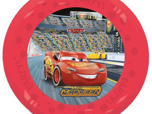 Σετ 4 πιάτων φαγητού από πλαστικό υψηλής ποιότητας Disney Cars Arena Race, 21 εκ.