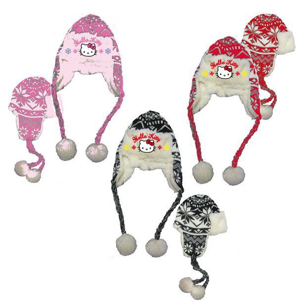 SNXHM4043 Hello Kitty παιδικό πλεκτό σκουφί 52-54 cm - Image 1