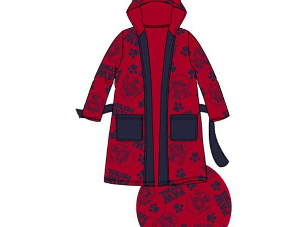 Παιδικό μπουρνούζι Paw Patrol Red 3-6 ετών