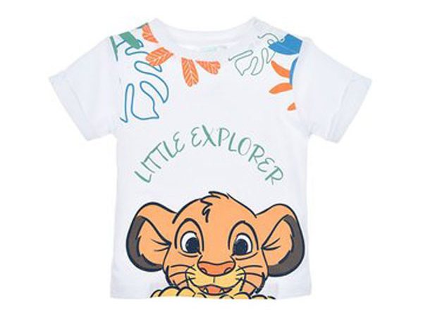 Βρεφικό μπλουζάκι Disney The Lion King Little Explorer Λευκό, τοπ 6-24 μηνών