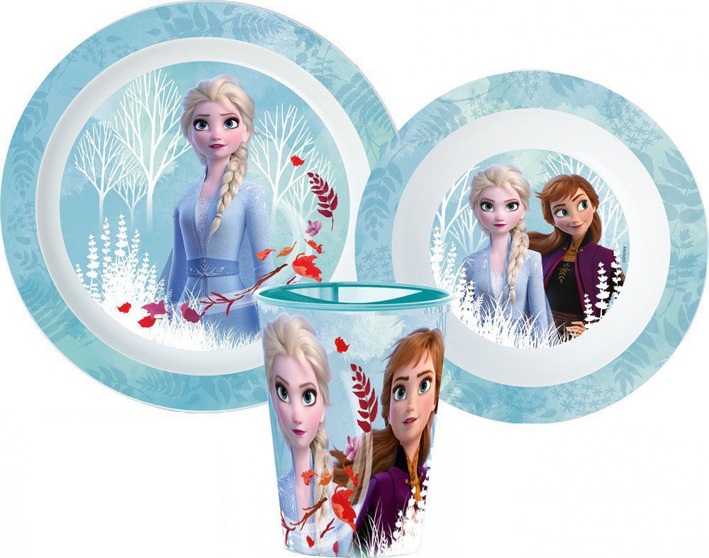 STF11131 Σετ φαγητού Disney Frozen, micro πλαστικό σετ, με φλιτζάνι 260 ml - Image 1