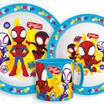 Σετ δείπνου Spiderman Spidey, micro πλαστικό σετ με κούπα 265 ml
