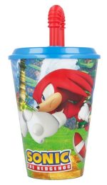 Ποτήρι με καλαμάκι Sonic the Hedgehog Adventure, πλαστικό 430 ml - Image 2