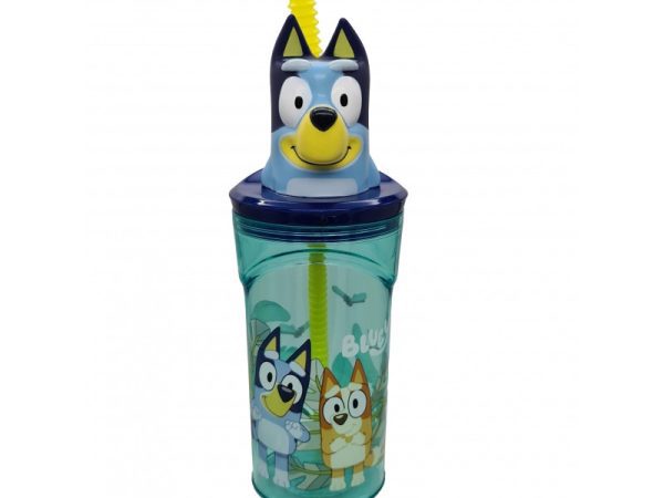 Bluey Splash 3D πλαστικό ψάθινο κύπελλο 360 ml