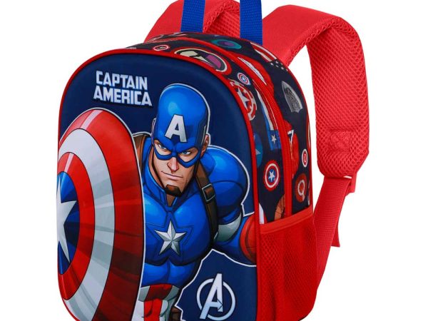 Backpack νηπιαγωγείου Captain America 3D