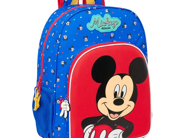 Τσάντα σχολική 42cm Mickey Mouse "Good Day" Safta