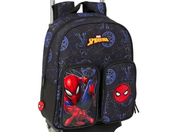 Παιδική Τσάντα Νηπιαγωγείου SPIDER-MAN "ATTACK" - Τρόλεϊ & Σακίδιο 2 σε 1 Safta
