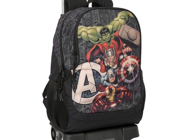 Παιδική Τσάντα Νηπιαγωγείου Avengers - Τρόλεϊ & Σακίδιο 2 σε 1 Safta