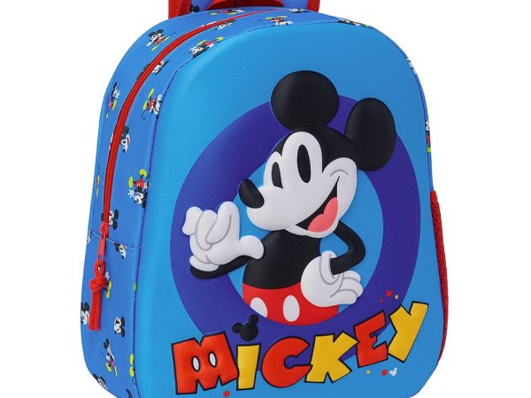 Tσάντα πλάτης σχολική 3D Mickey Mouse Safta