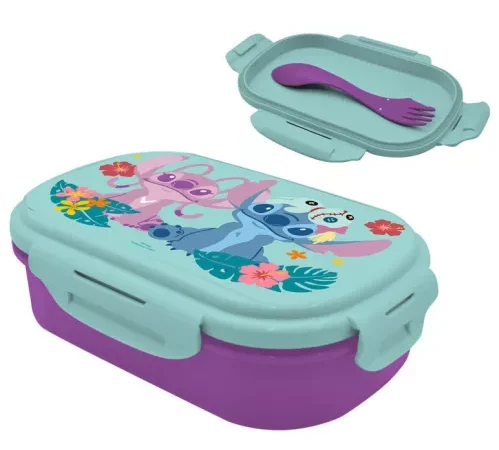 Disney Lilo & Stitch Sandwich Box με Μαχαιροπίρουνα