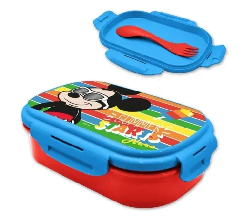 Disney Mickey Stars Sandwich Box + Σετ Μαχαιροπίρουνα
