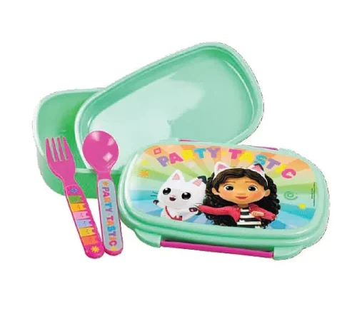 Gabby’s Dollhouse Sandwich Box + Σετ Μαχαιροπίρουνα
