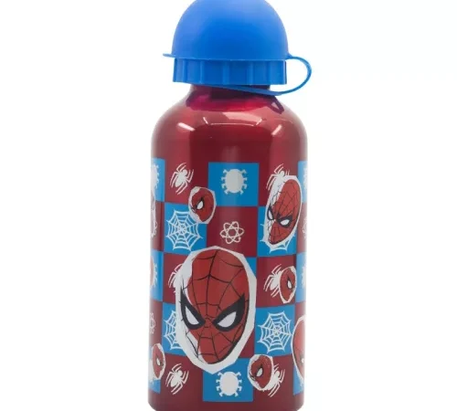 Spiderman Μπουκάλι Νερού Αλουμινίου 400ml – Με Καπάκι Προστασίας