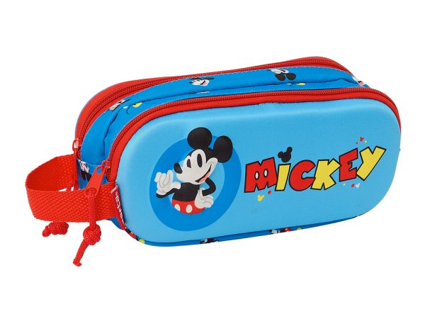 Διπλή κασετίνα 3D Mickey Mouse Safta