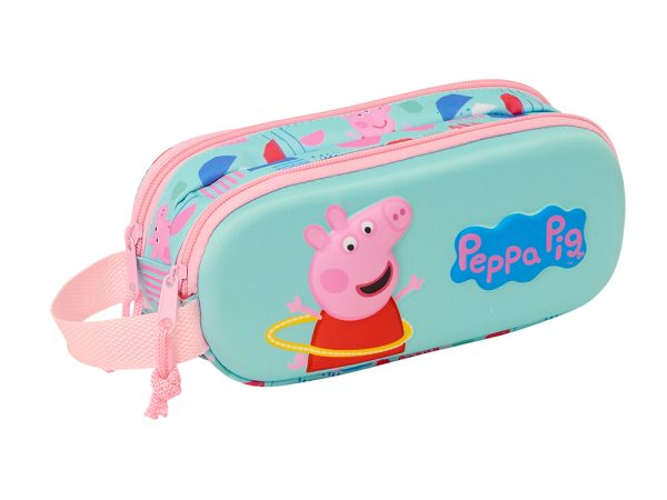 Διπλή κασετίνα 3D Peppa Pig Safta