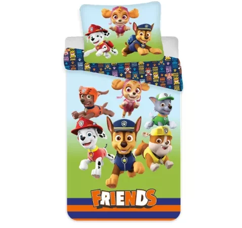 Paw Patrol – Παιδικό Σετ κούνιας μαξιλαροθήκη & παπλωματοθήκη Νηπιαγωγείου 100×135 cm