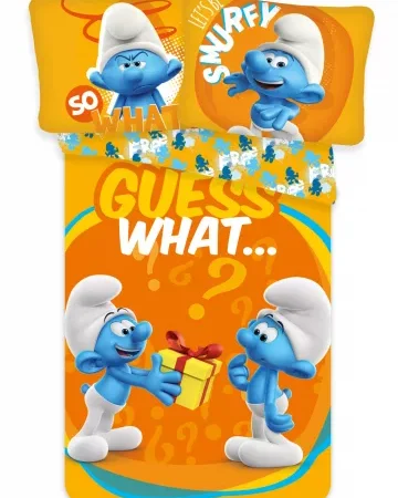 Στρουμφάκια Παιδικό Σετ ΚΟΥΝΙΑΣ Μαξιλαροθήκη & Παπλωματοθήκη