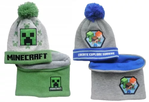 Minecraft Σετ Σκούφος + Λαιμός