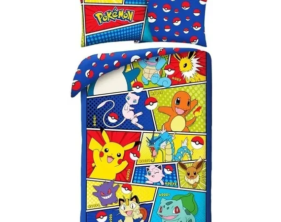 Pokémon Παιδικό Σετ Παπλωματοθήκη & Μαξιλαροθήκη
