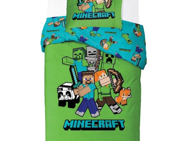 Minecraft Crew Παιδικό Σετ Παπλωματοθήκη και μαξιλαροθήκη 140×200cm