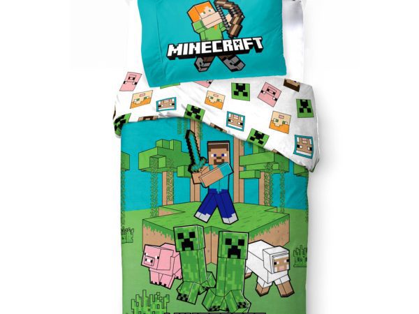 Minecraft Παιδικό Σετ Παπλωματοθήκη και μαξιλαροθήκη 140×200cm
