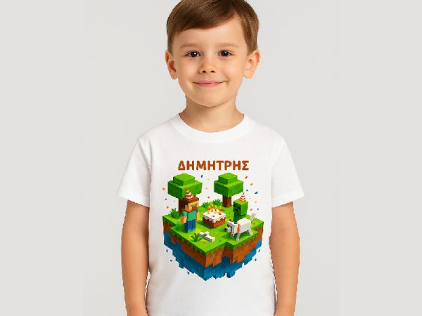 Μπλουζάκι Minecraft με όνομα