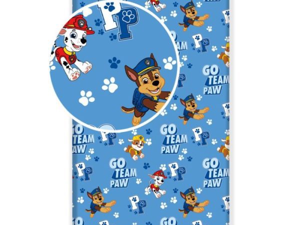 Paw Patrol Σεντόνι με Λάστιχο Μονό – 100% Βαμβάκι