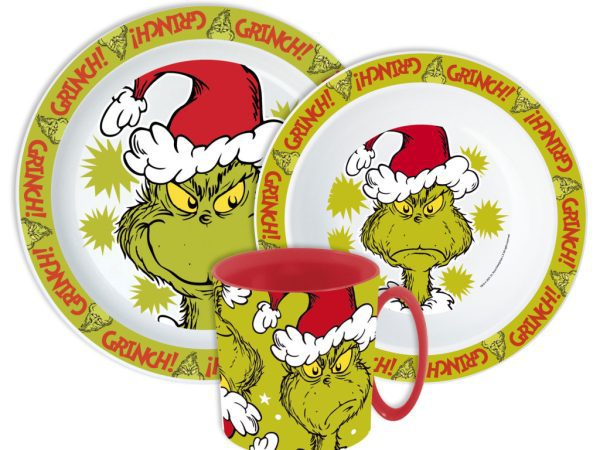 The Grinch Παιδικό Σετ Φαγητού – 3τμχ Πλαστικό