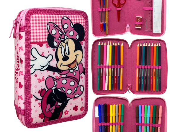 Disney Minnie Κασετίνα Γεμάτη 3 Επίπεδα (13x20x6cm)