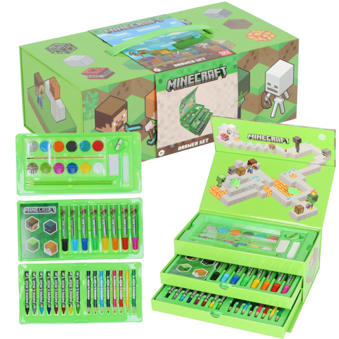 Minecraft_kleurdoos_af04 Minecraft Σετ Ζωγραφικής με Συρτάρια - Image 1