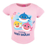 Παιδικό κοντό μπλουζάκι Baby Shark Fun, πάνω μέρος 116 εκ.