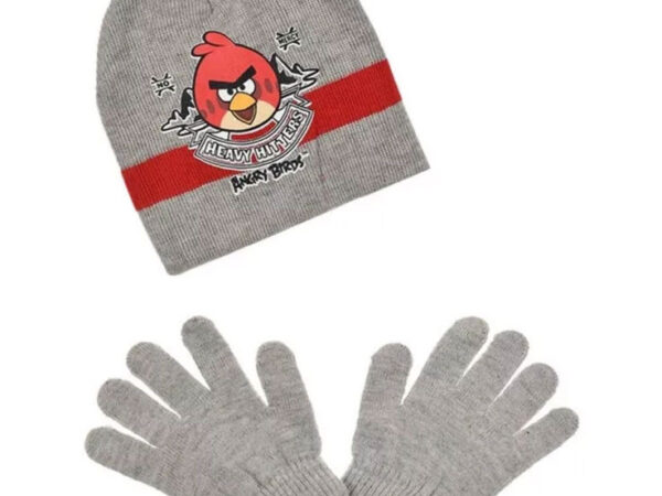 Σετ παιδικού σκουφιού + γαντιού Angry Birds Heavy Hitters 52 εκ.