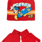 Σετ παιδικού σκούφου + γαντιών Disney Mickey Skate 54 εκ.