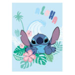 Κουβέρτα Disney Lilo and Stitch Aloha από κοραλί φλις 100x150εκ.