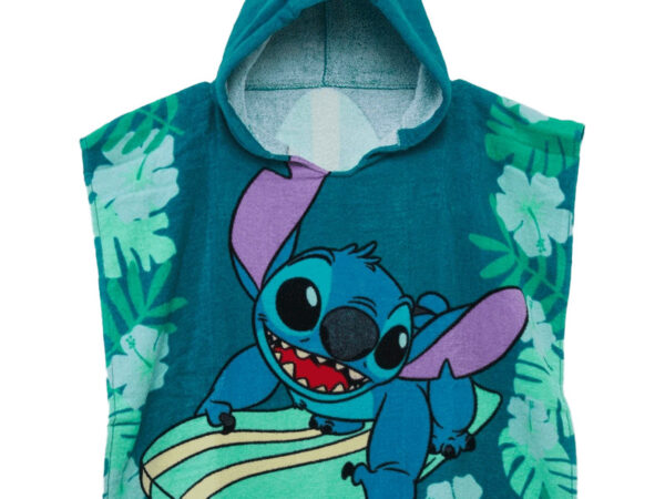 Πόντσο πετσέτας θαλάσσης Disney Lilo and Stitch Surf 60x120 εκ.
