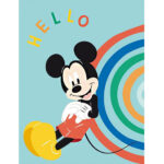 Κουβέρτα Disney Mickey Hello από φλις 100x140εκ.