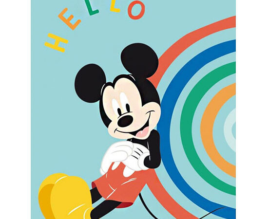 Κουβέρτα Disney Mickey Hello από φλις 100x140εκ.