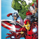 Κουβέρτα φλις Avengers ανοιχτό μπλε 100x140εκ.