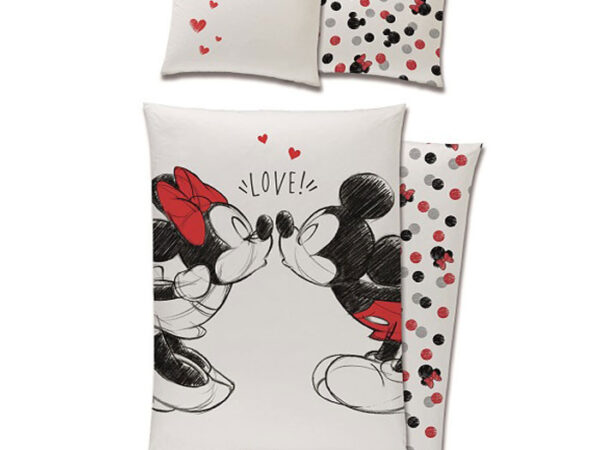 Σετ κλινοσκεπασμάτων Disney Mickey Love 140x200cm, 70x90 cm