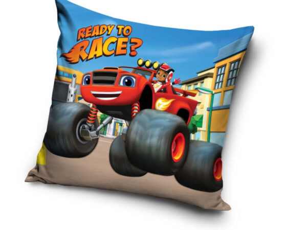 Κάλυμμα μαξιλαριού Blaze Ready to Race από βελούδο 40x40 εκ.