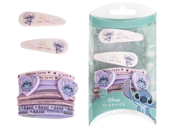 Σετ φουρκέτας και λαστιχάκι μαλλιών Disney Lilo and Stitch Love the Sea σε κουτί
