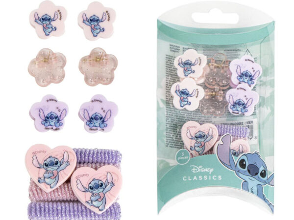 Σετ φουρκέτας και λαστιχάκι μαλλιών Disney Lilo and Stitch Alien Heart σε κουτί - σετ με φουρκέτα και λάστιχο μαλλιών