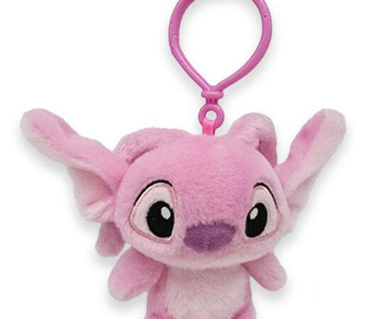 Disney Lilo and Stitch Pink 3D λούτρινη φιγούρα με γάντζο και αξεσουάρ τσάντας 12 εκ.