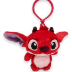 Disney Λίλο και Στιτς Ροζ Κόκκινη 3D λούτρινη φιγούρα με κρεμάστρα, τσάντα γούρι 12 εκ.