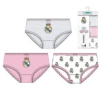 Παιδικά εσώρουχα Real Madrid Pink 3 τεμάχια/συσκευασία 2 - 8 ετών / 92 - 128 εκ.