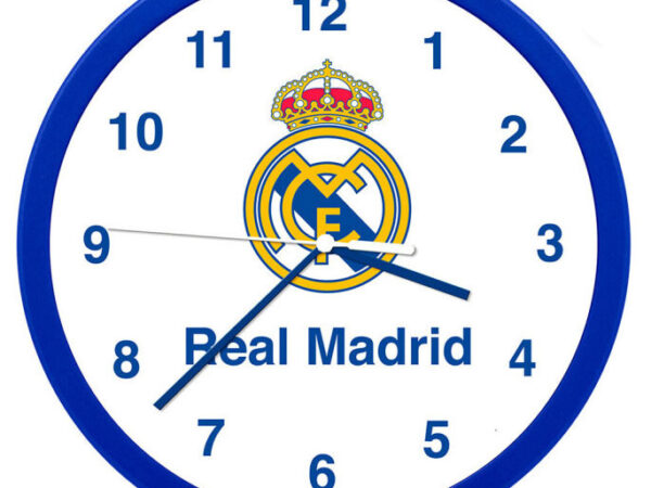 Ρολόι τοίχου με έμβλημα της Ρεάλ Μαδρίτης 25 εκ.