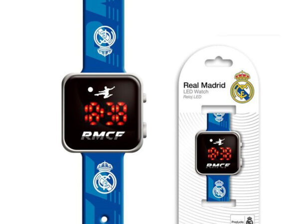 Ψηφιακό ρολόι LED με μπλε έμβλημα της Ρεάλ Μαδρίτης