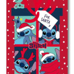 Χριστουγεννιάτικη Κουβέρτα Disney Lilo and Stitch Santa Polar Fleece 100x140εκ.