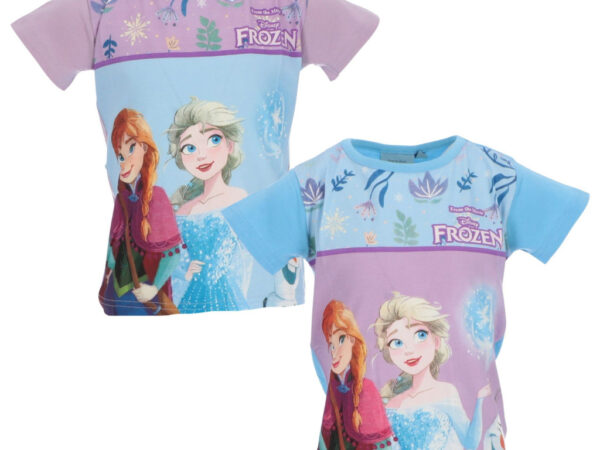 Παιδικό κοντό μπλουζάκι Disney Frozen Sisters, τοπ 3-8 ετών