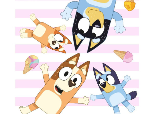 Πετσέτα μπάνιου Bluey Ice Cream, πετσέτα θαλάσσης 70x140cm (Γρήγορο στέγνωμα)